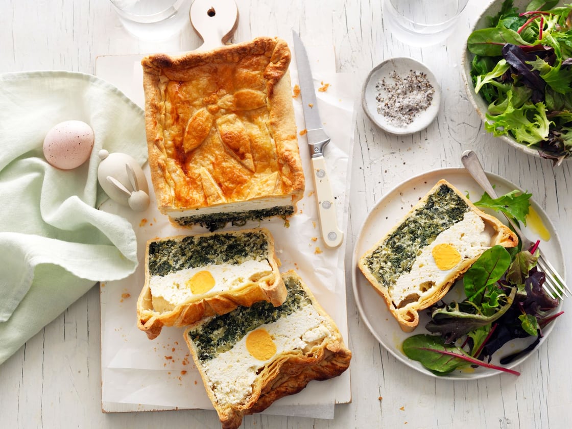 Spinach, Ricotta, & Egg Torte